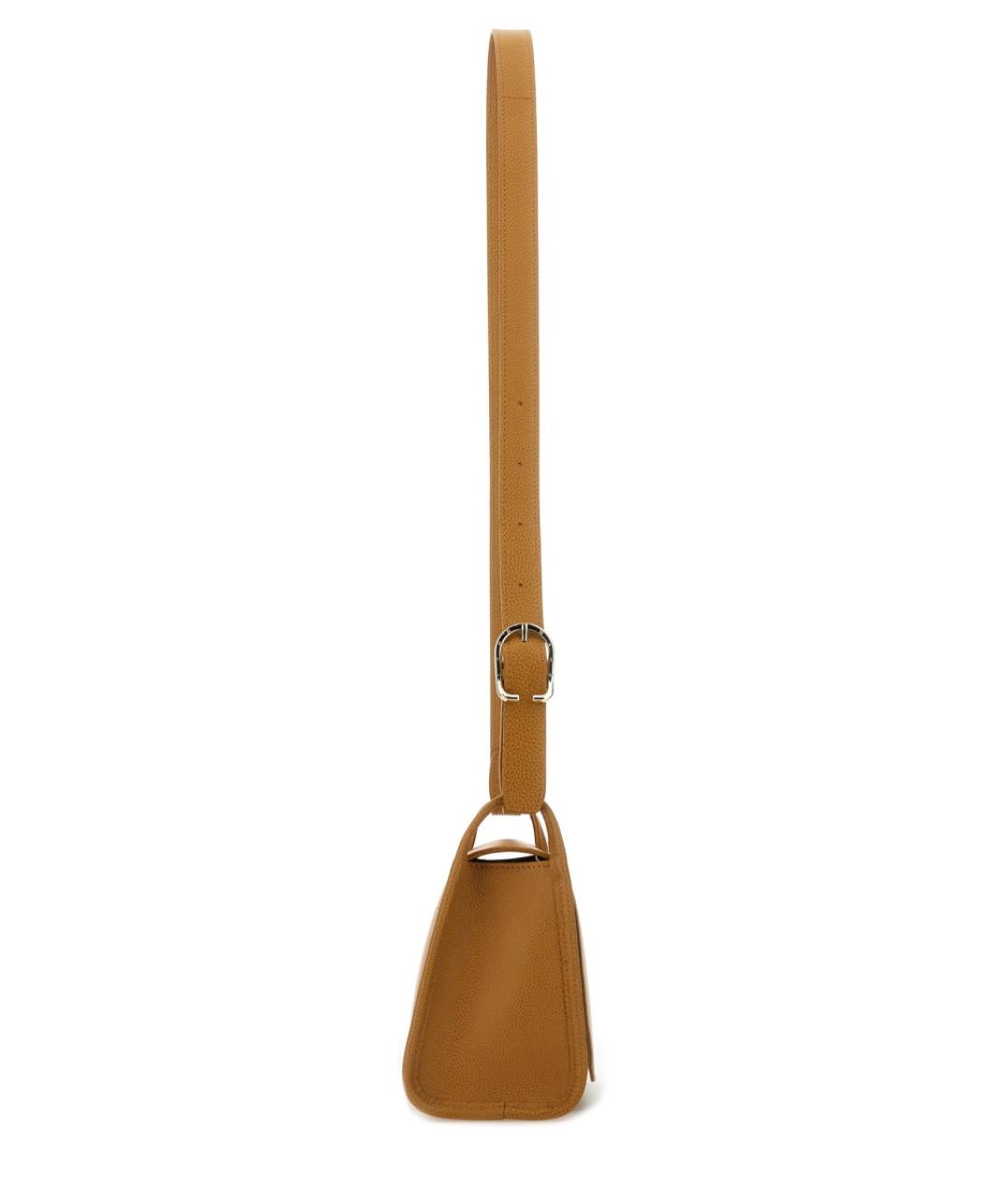 LONGCHAMP Коричневая кожаная сумка через плечо, фото 3
