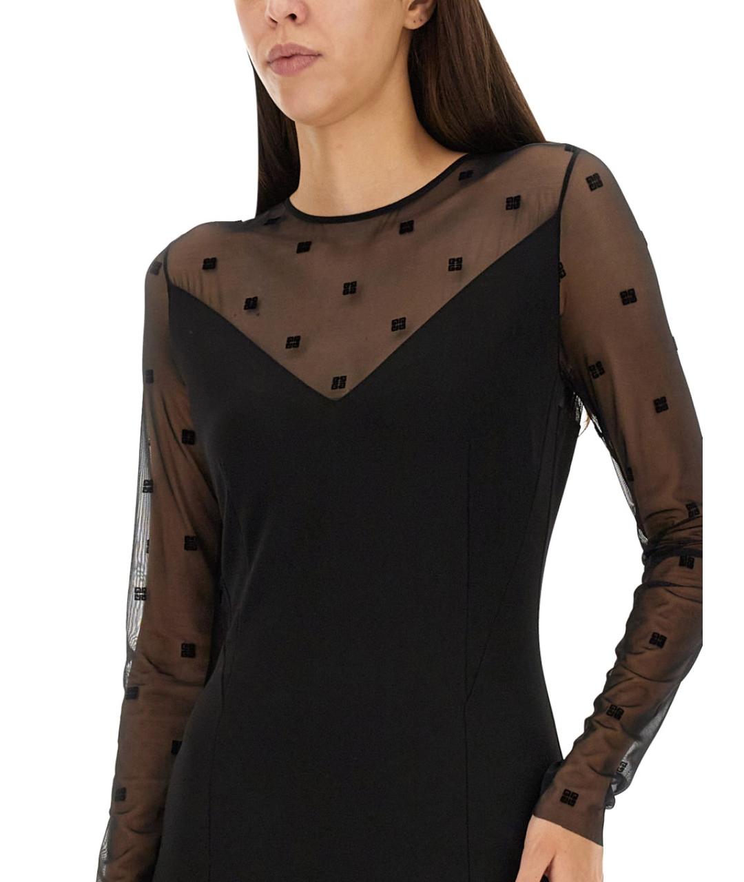 GIVENCHY Черное атласное вечернее платье, фото 4