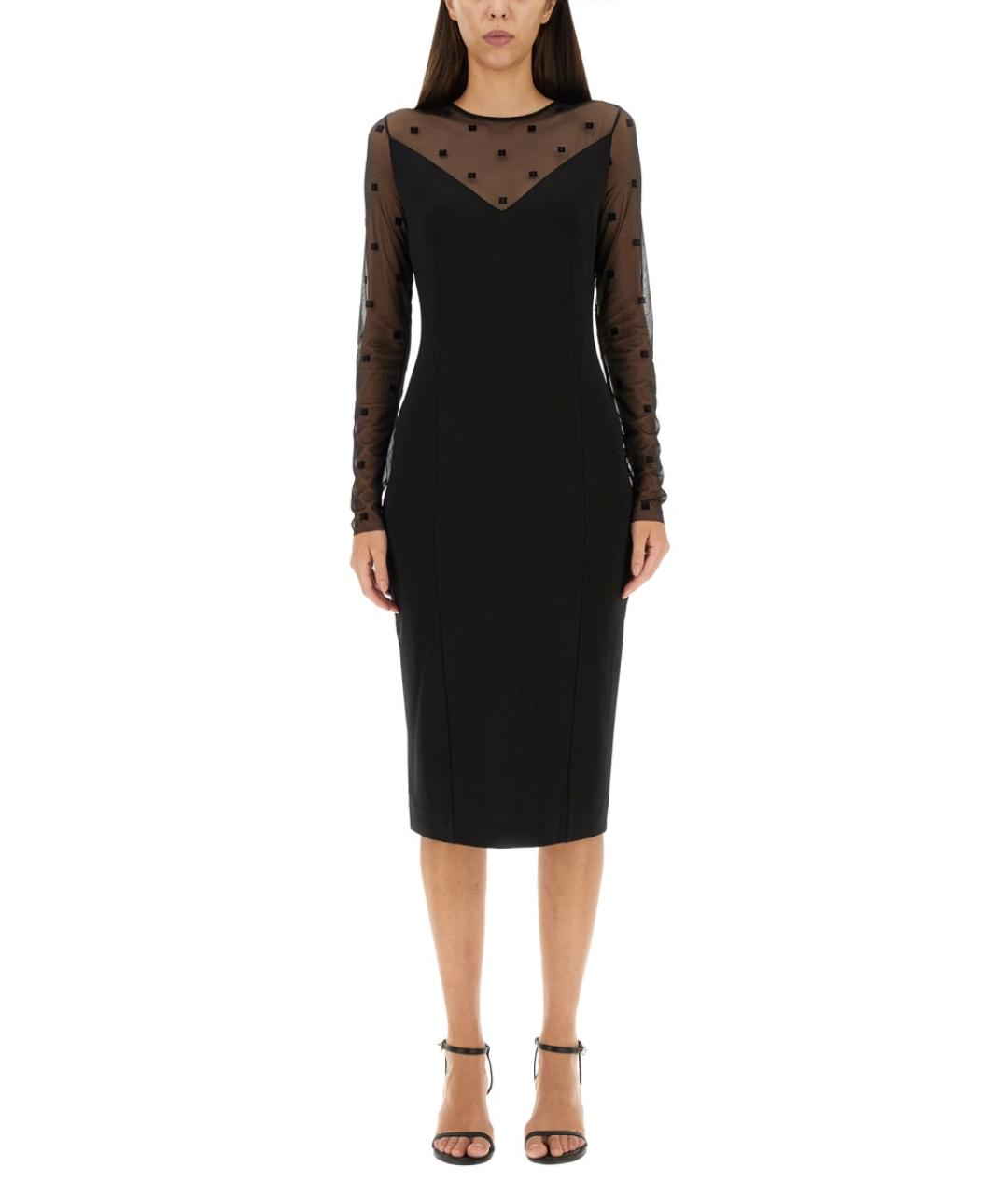 GIVENCHY Черное атласное вечернее платье, фото 5