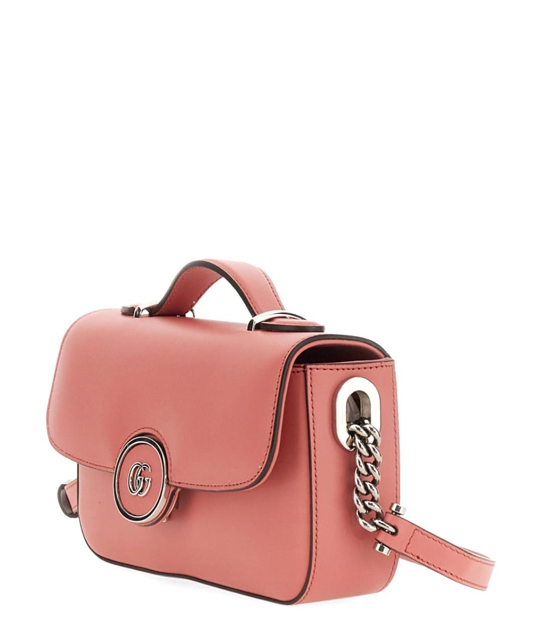 GUCCI Розовая кожаная сумка через плечо, фото 3
