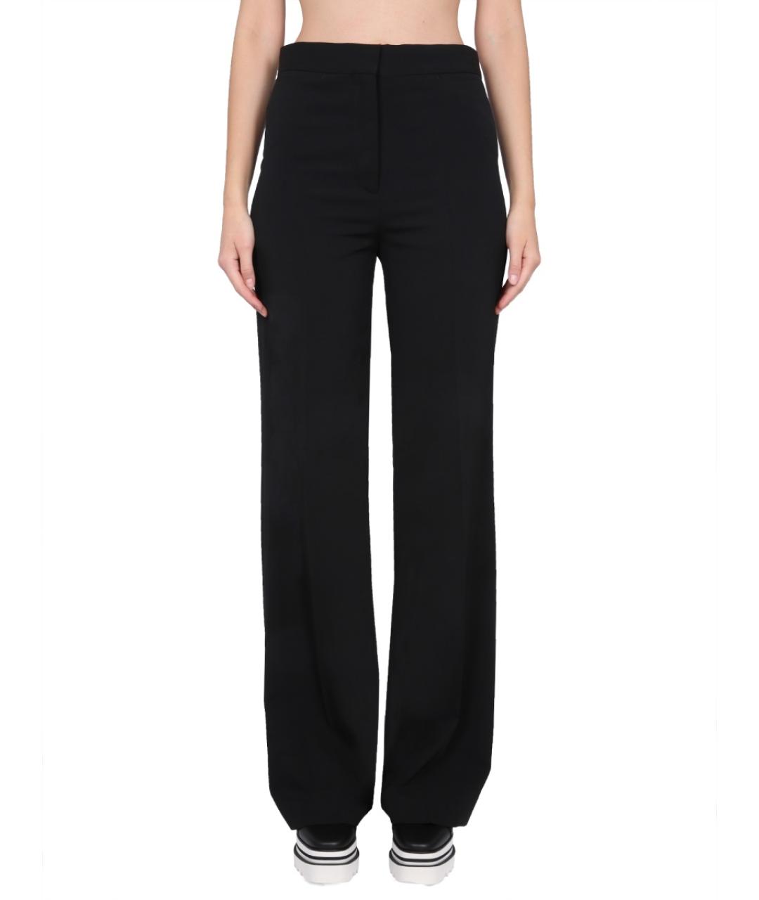 STELLA MCCARTNEY Черные шерстяные прямые брюки, фото 2