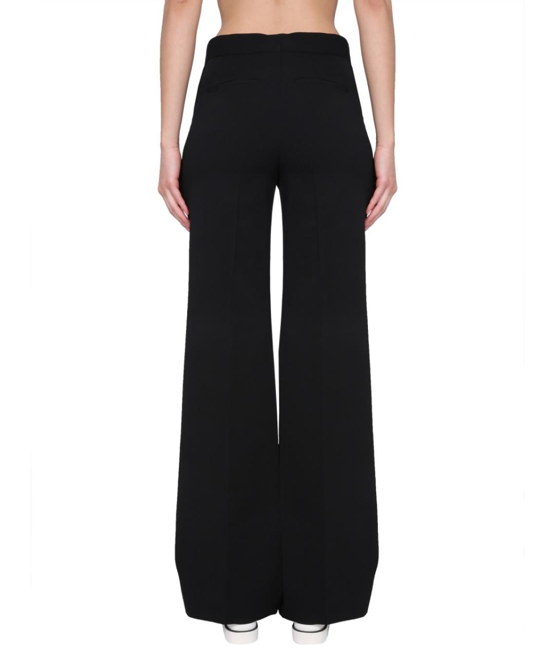 STELLA MCCARTNEY Черные шерстяные прямые брюки, фото 5
