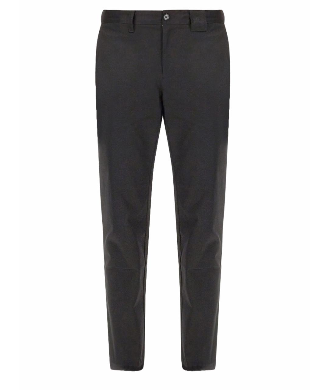 BURBERRY Черные хлопковые повседневные брюки, фото 1