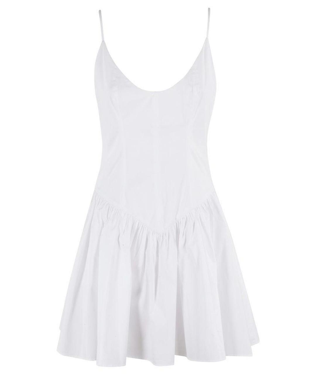 STAUD Белое хлопковое повседневное платье, фото 1