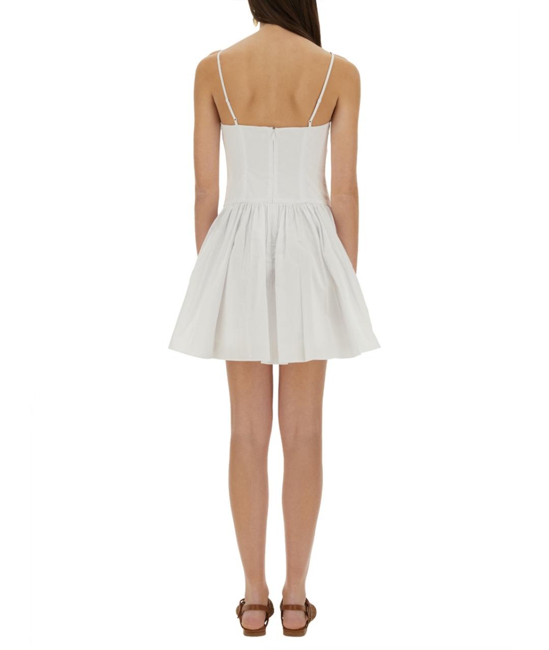 STAUD Белое хлопковое повседневное платье, фото 3