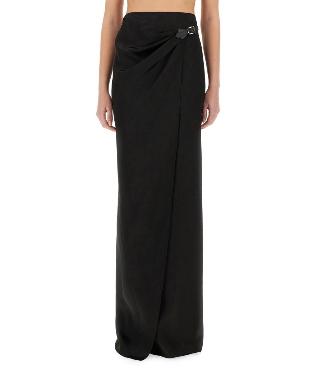 TOM FORD Черная шелковая юбка макси, фото 2