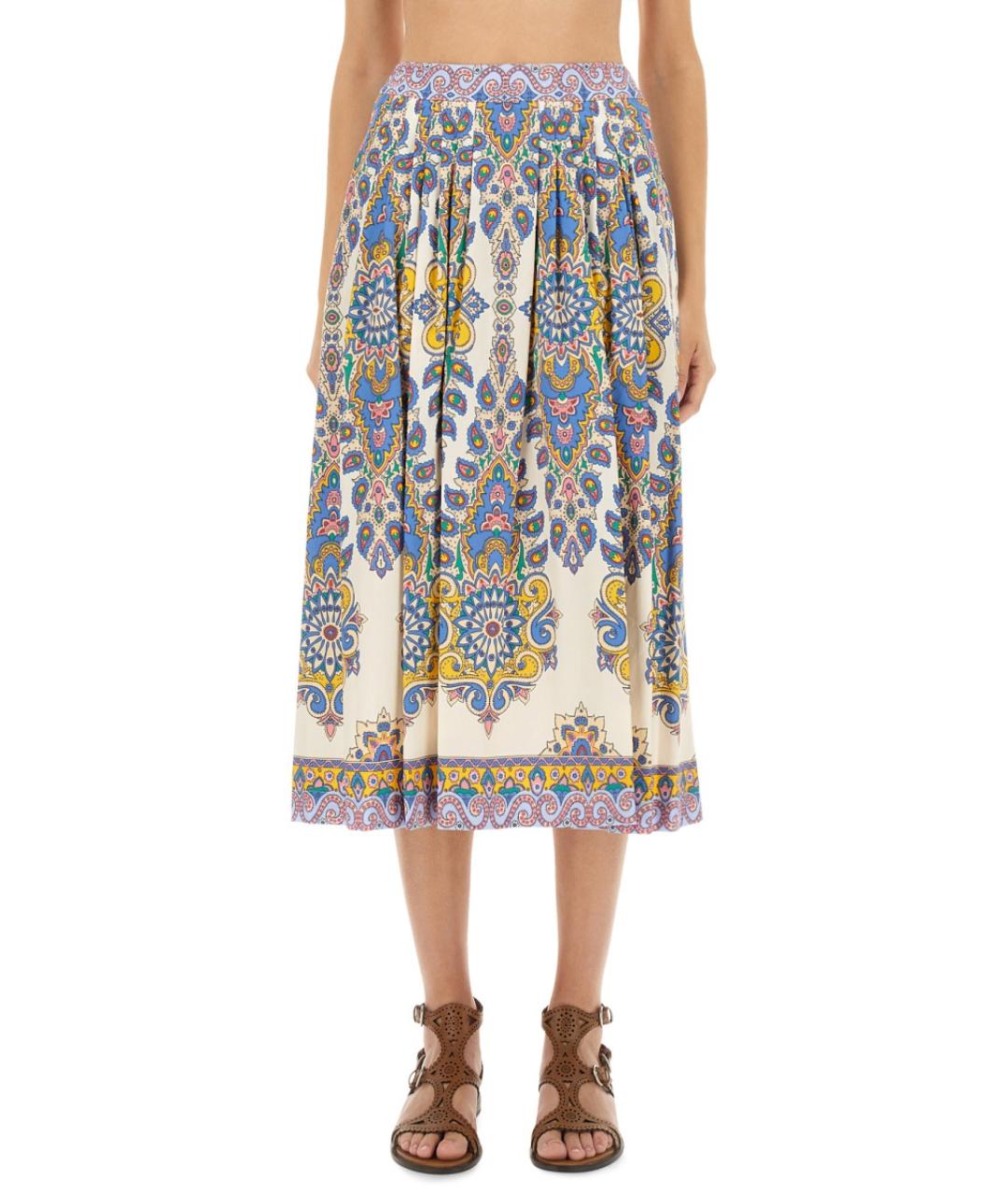 ETRO Мульти хлопковая юбка миди, фото 2