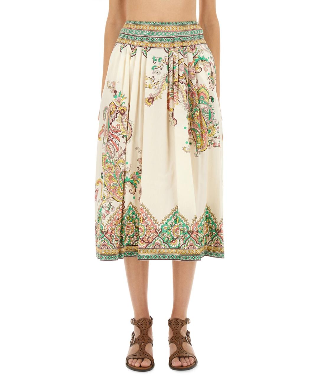 ETRO Мульти хлопковая юбка миди, фото 2