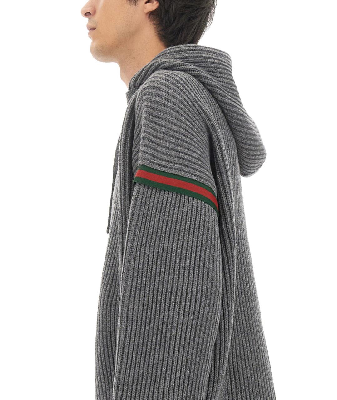 GUCCI Серый шерстяной джемпер / свитер, фото 5