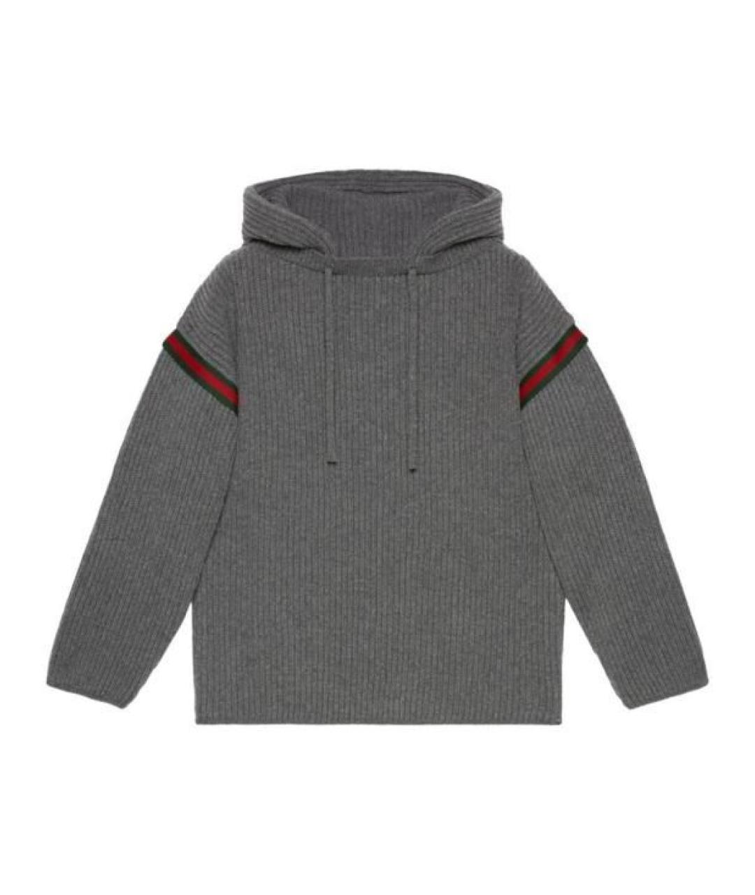 GUCCI Серый шерстяной джемпер / свитер, фото 1