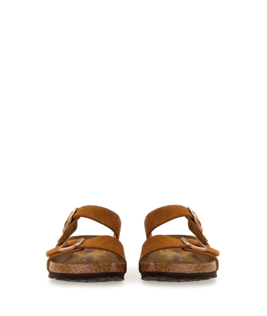BIRKENSTOCK Коричневые замшевые шлепанцы, фото 6