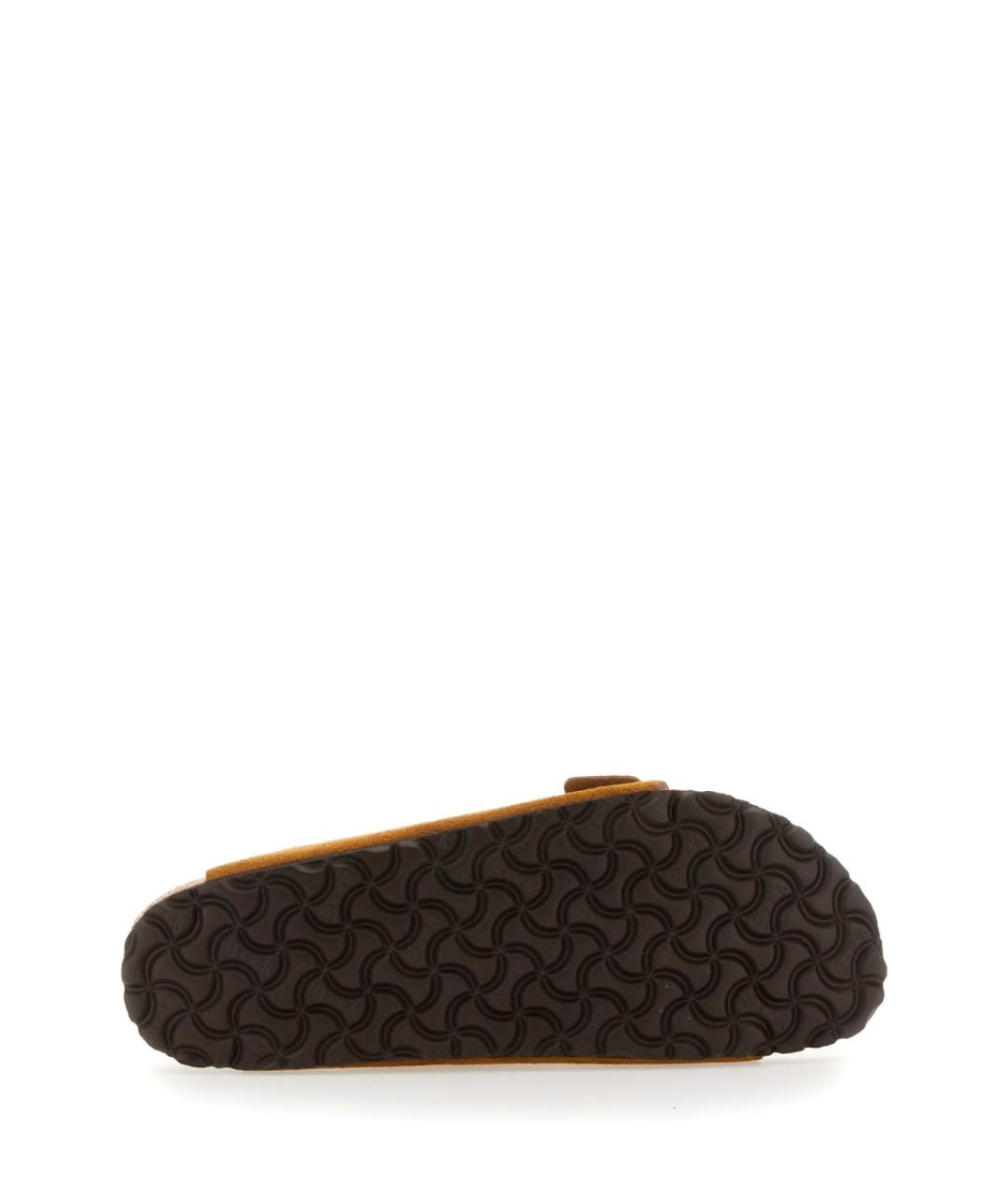 BIRKENSTOCK Коричневые замшевые шлепанцы, фото 4