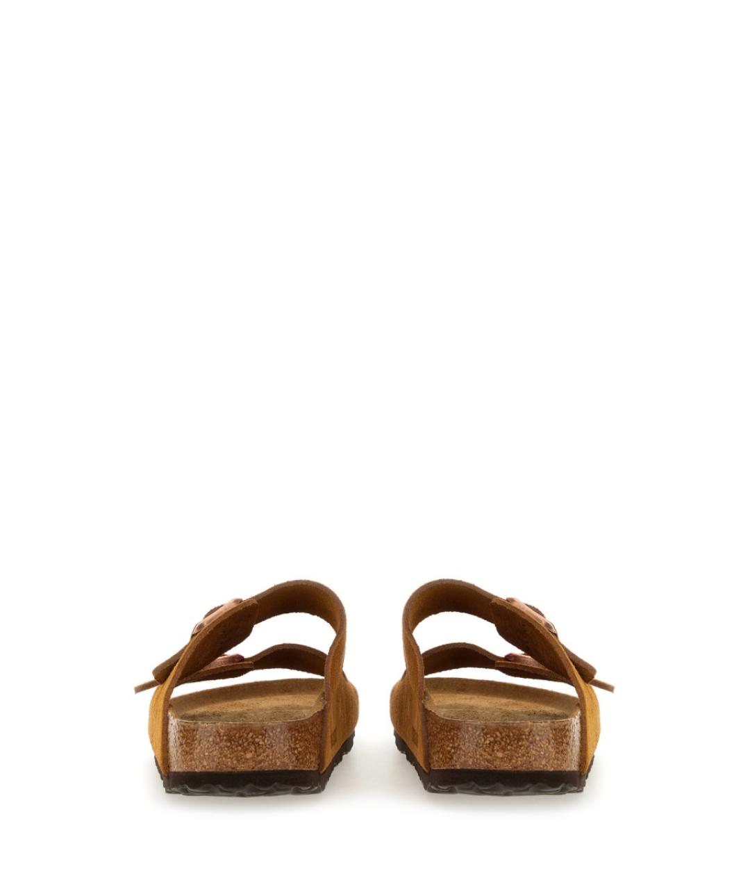 BIRKENSTOCK Коричневые замшевые шлепанцы, фото 5
