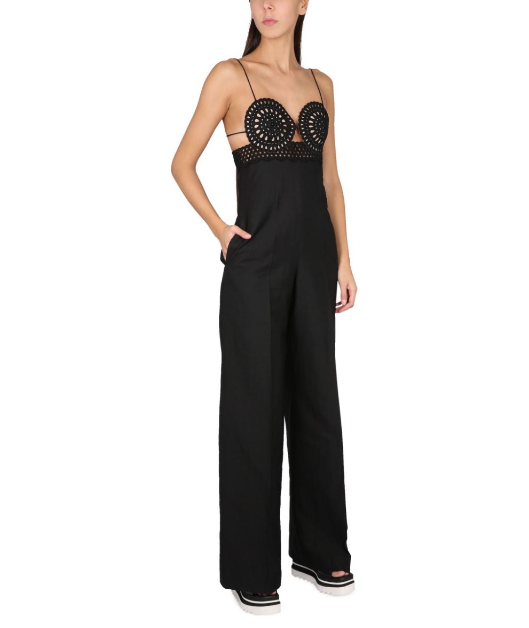 STELLA MCCARTNEY Черный льняной комбинезон, фото 4