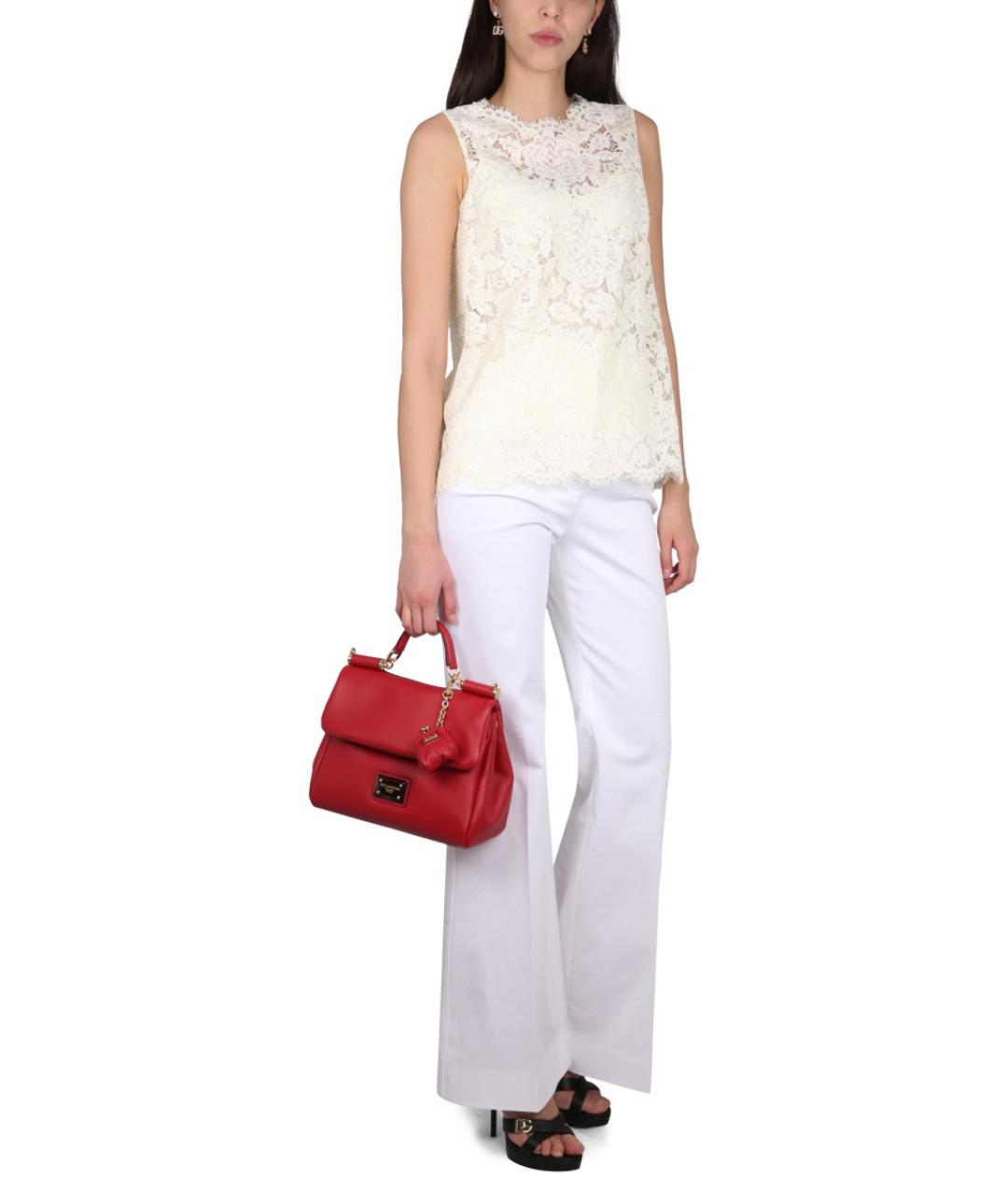 DOLCE&GABBANA Белая вискозная блузы, фото 3