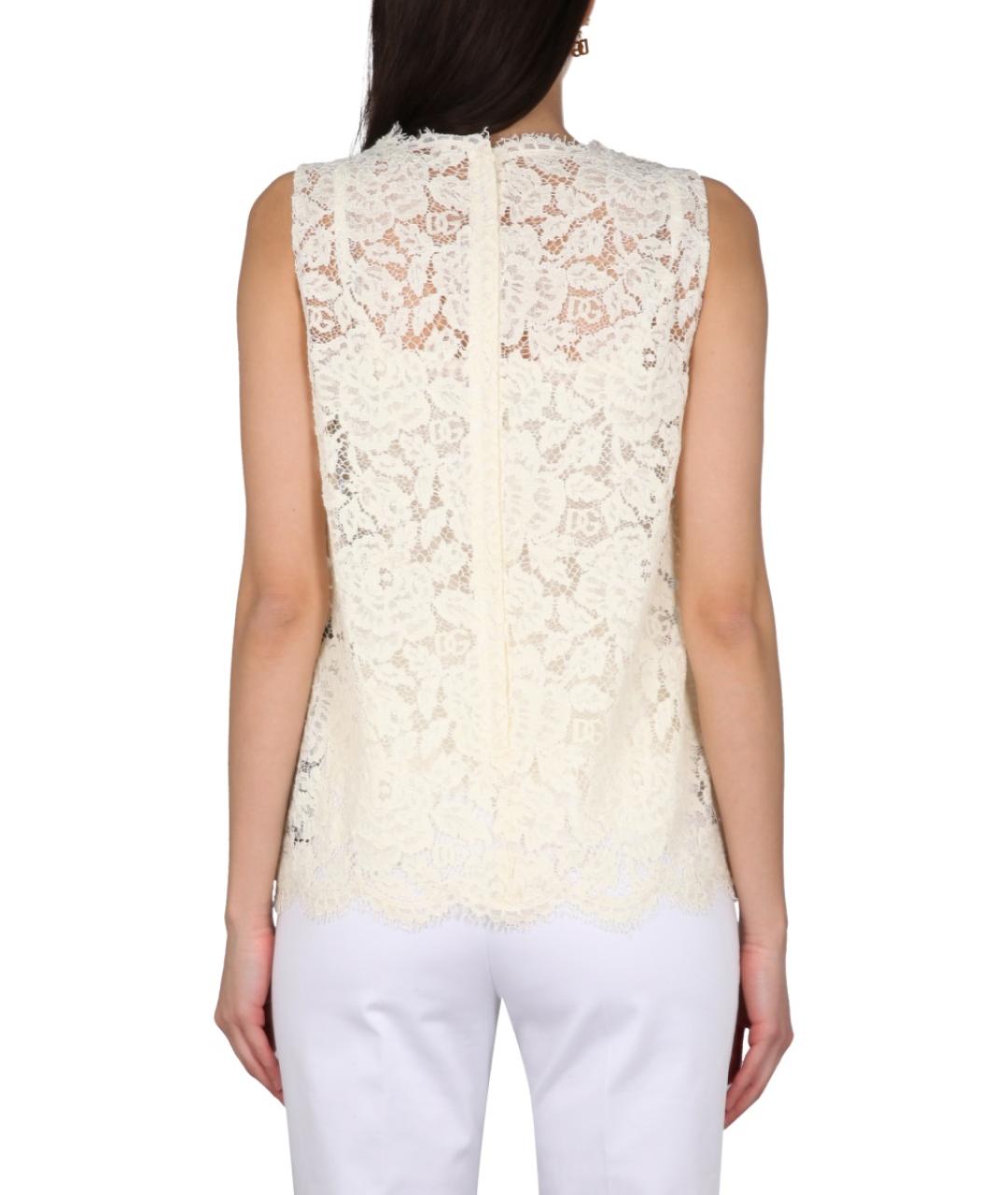 DOLCE&GABBANA Белая вискозная блузы, фото 4