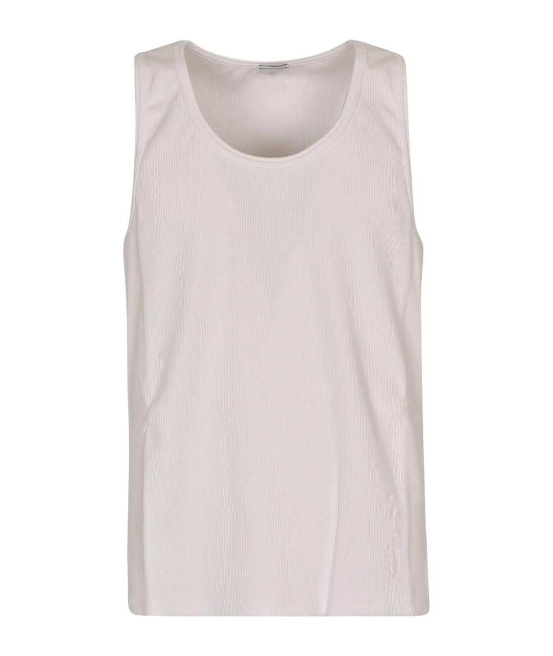 BOTTEGA VENETA Белая хлопковая майка, фото 1