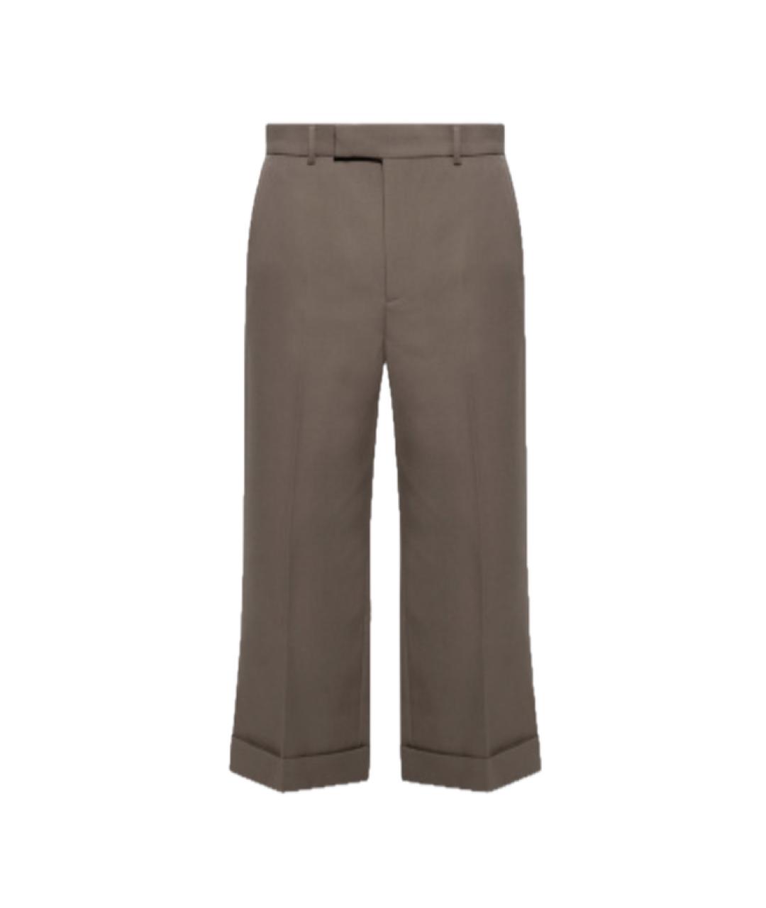 GUCCI Мульти шерстяные повседневные брюки, фото 1