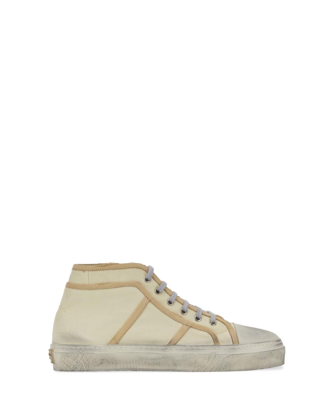 DOLCE&GABBANA Бежевые высокие кроссовки / кеды, фото 1