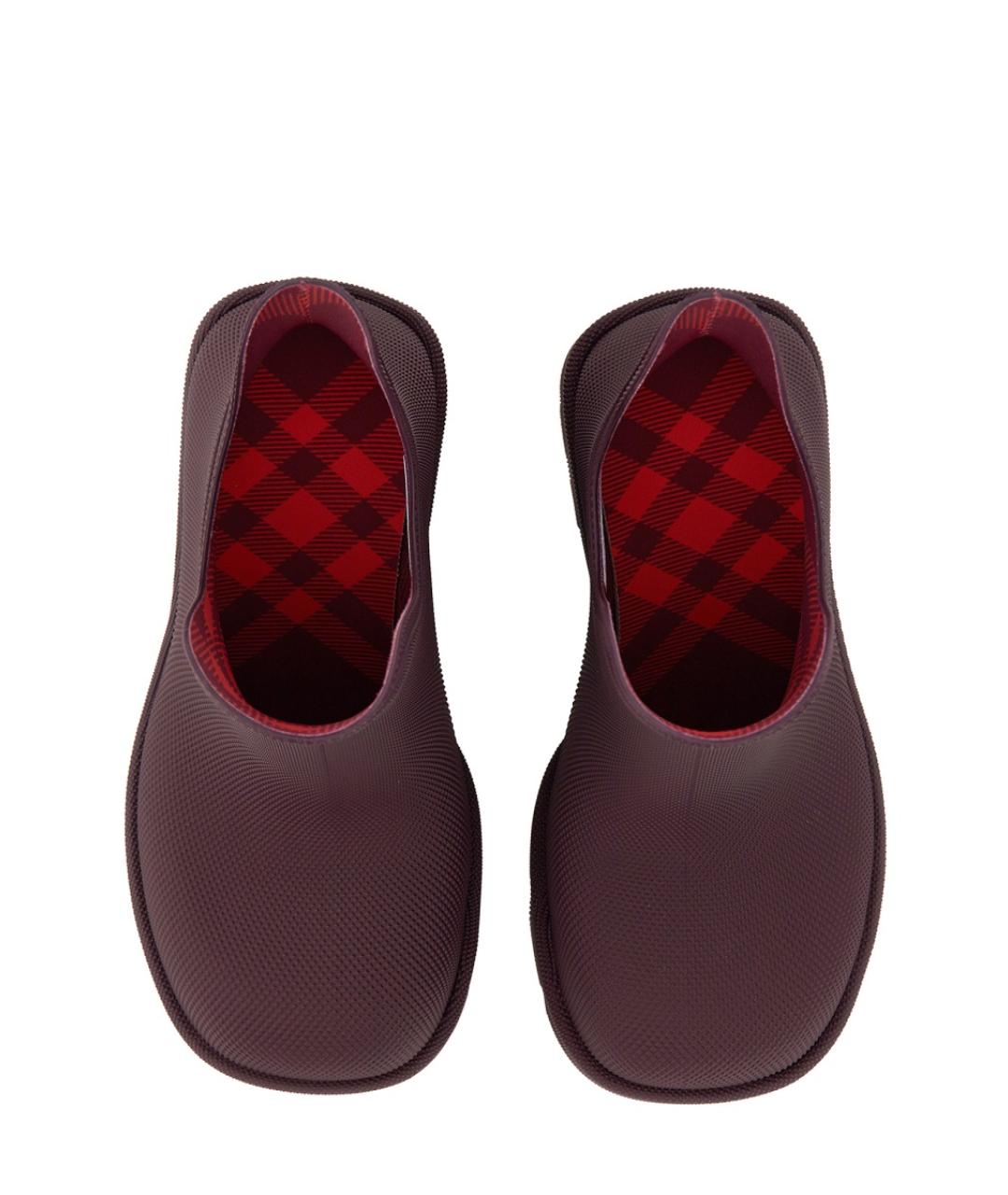 BURBERRY Бордовые ботинки, фото 5