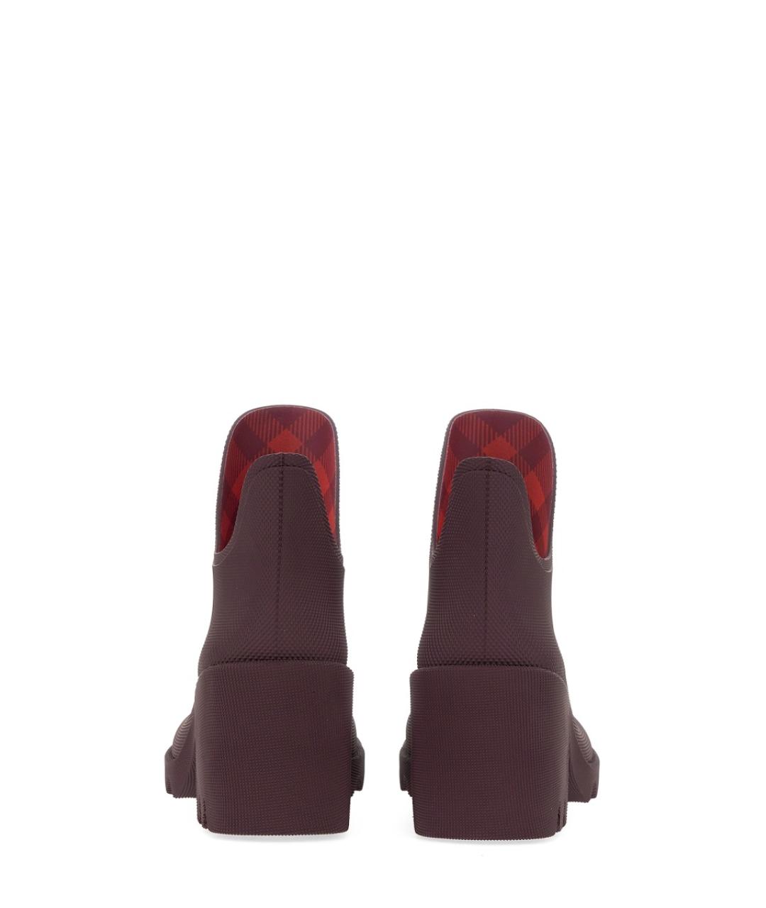 BURBERRY Бордовые ботинки, фото 3