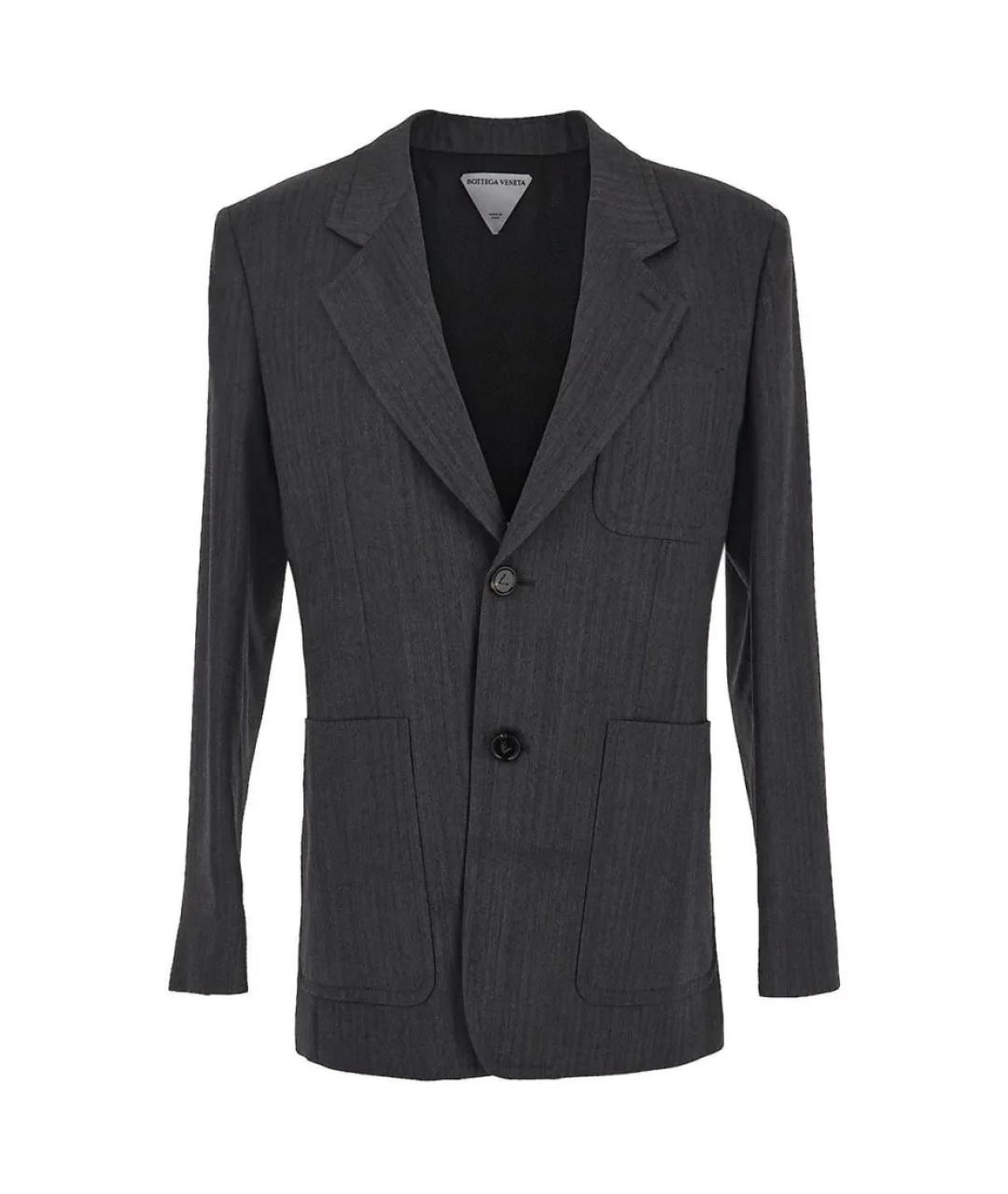 BOTTEGA VENETA Серый шерстяной жакет/пиджак, фото 1