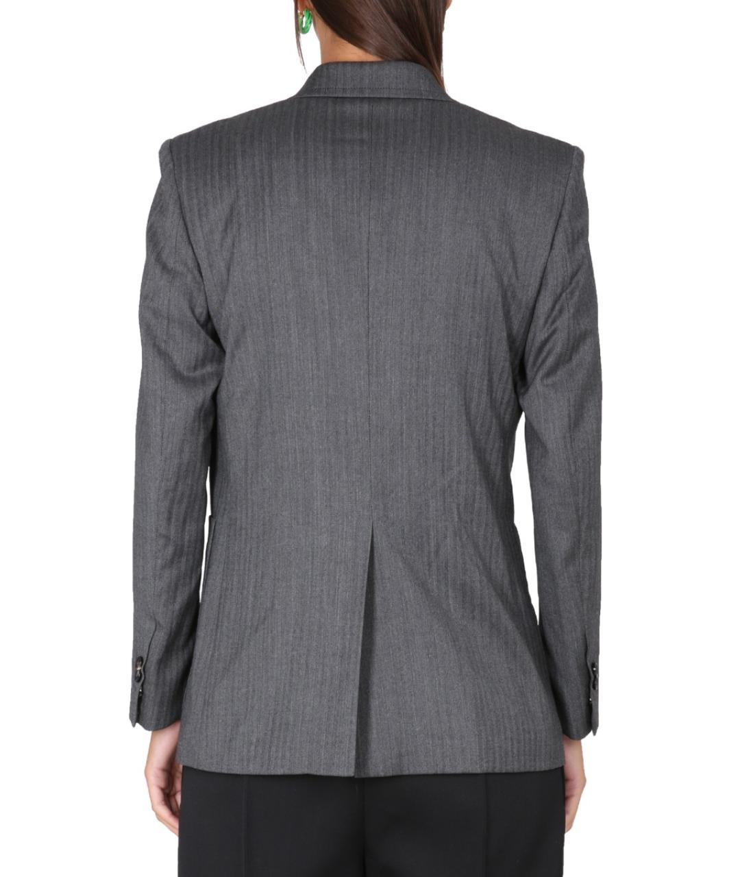 BOTTEGA VENETA Серый шерстяной жакет/пиджак, фото 4