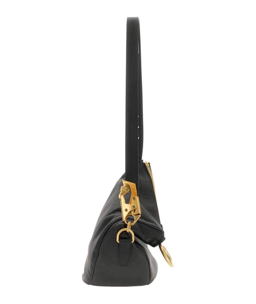BURBERRY Черная кожаная сумка через плечо, фото 3