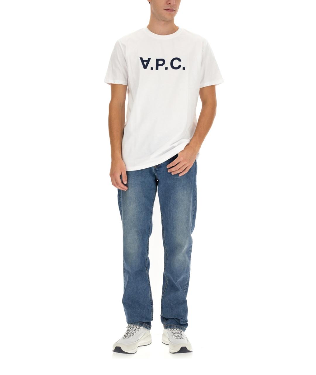 A.P.C. Синие хлопковые прямые джинсы, фото 3