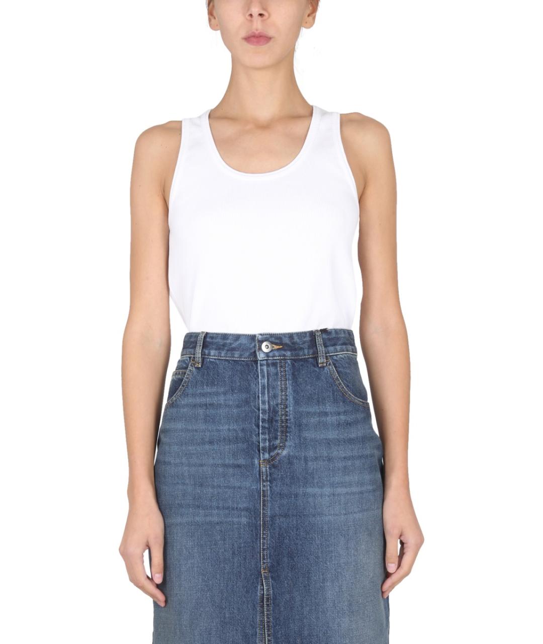 BOTTEGA VENETA Белая хлопковая блузы, фото 2