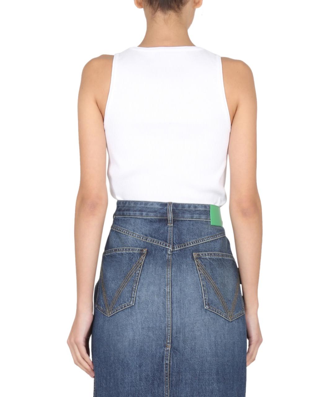 BOTTEGA VENETA Белая хлопковая блузы, фото 5