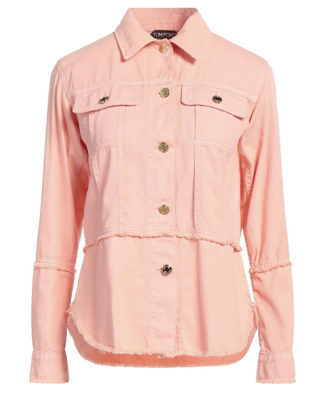 TOM FORD Розовая хлопковая рубашка, фото 1