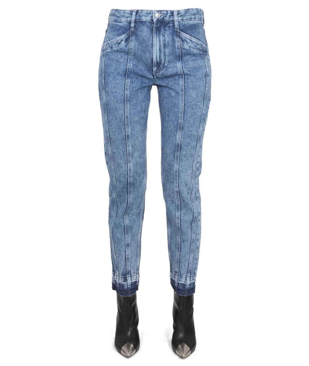 ISABEL MARANT ETOILE Синие хлопковые прямые джинсы, фото 2