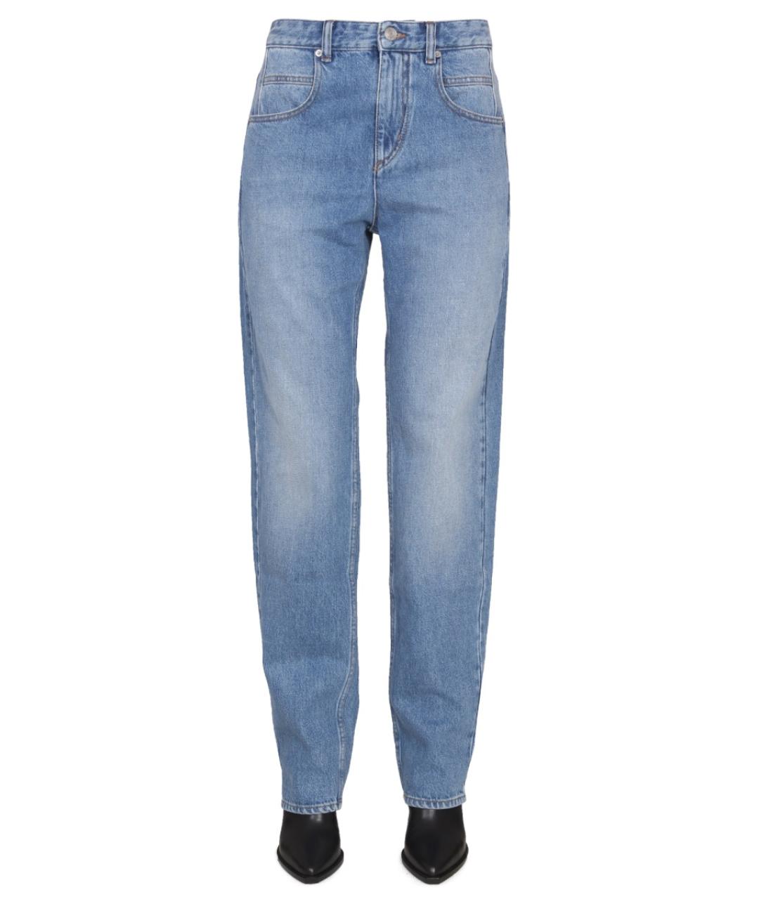ISABEL MARANT ETOILE Синие хлопковые прямые джинсы, фото 5