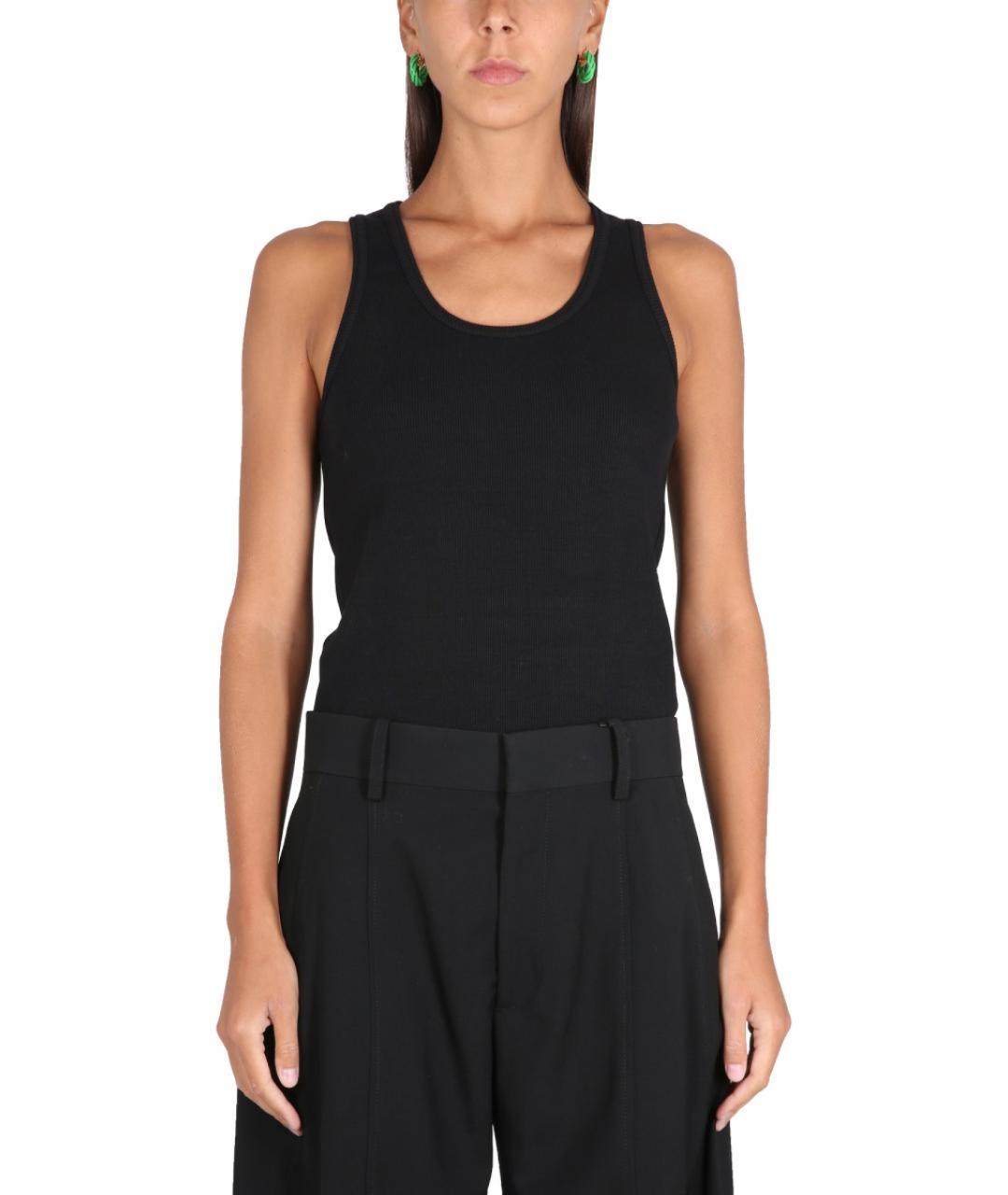 BOTTEGA VENETA Черная хлопковая блузы, фото 2