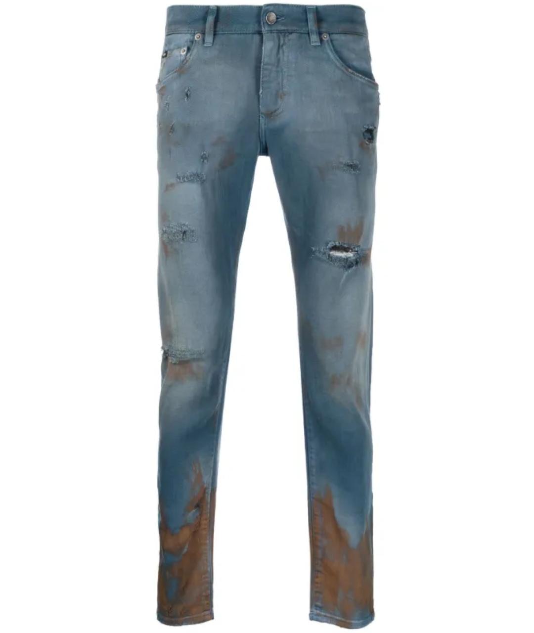 DOLCE&GABBANA Мульти хлопковые прямые джинсы, фото 1