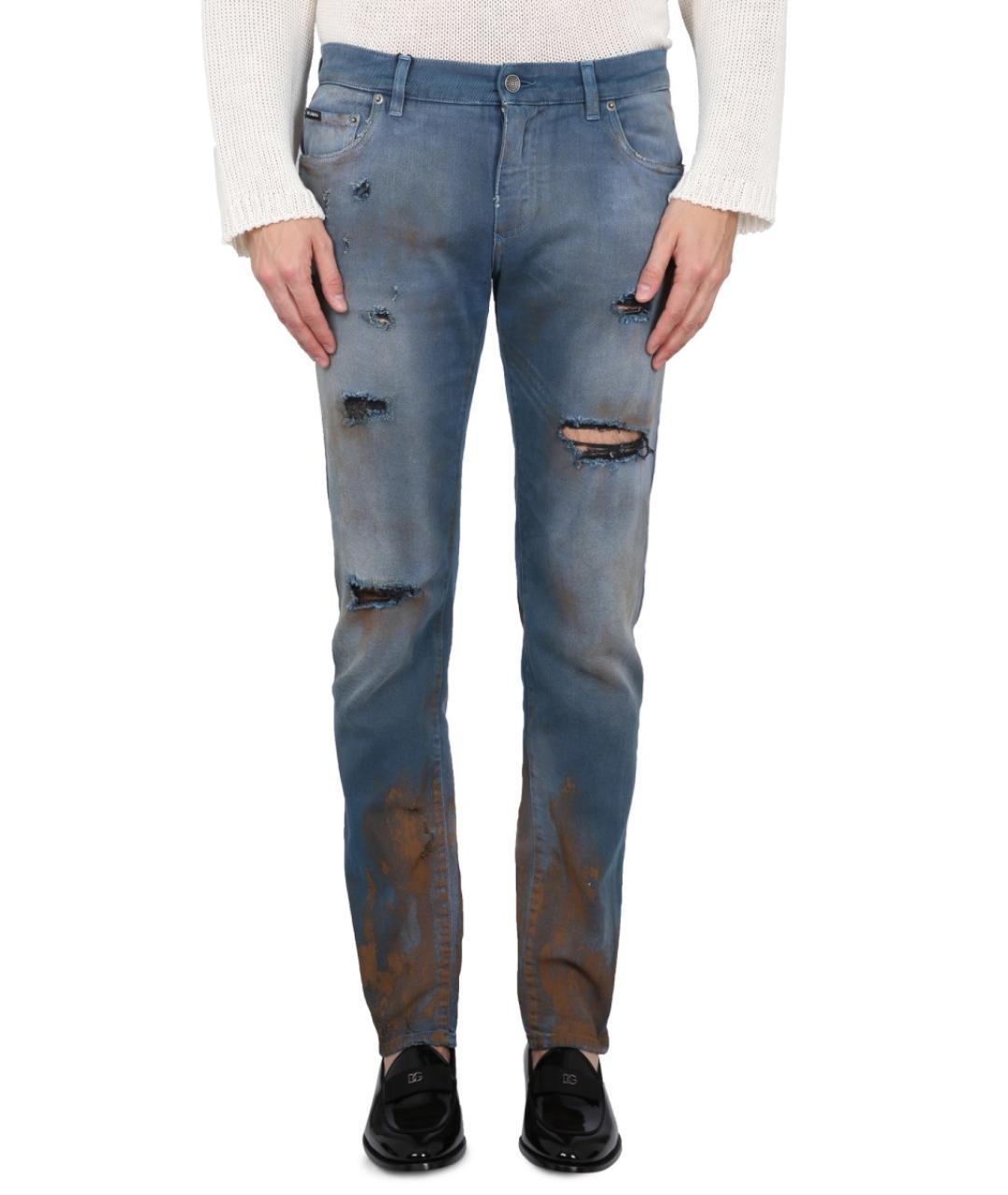 DOLCE&GABBANA Мульти хлопковые прямые джинсы, фото 2