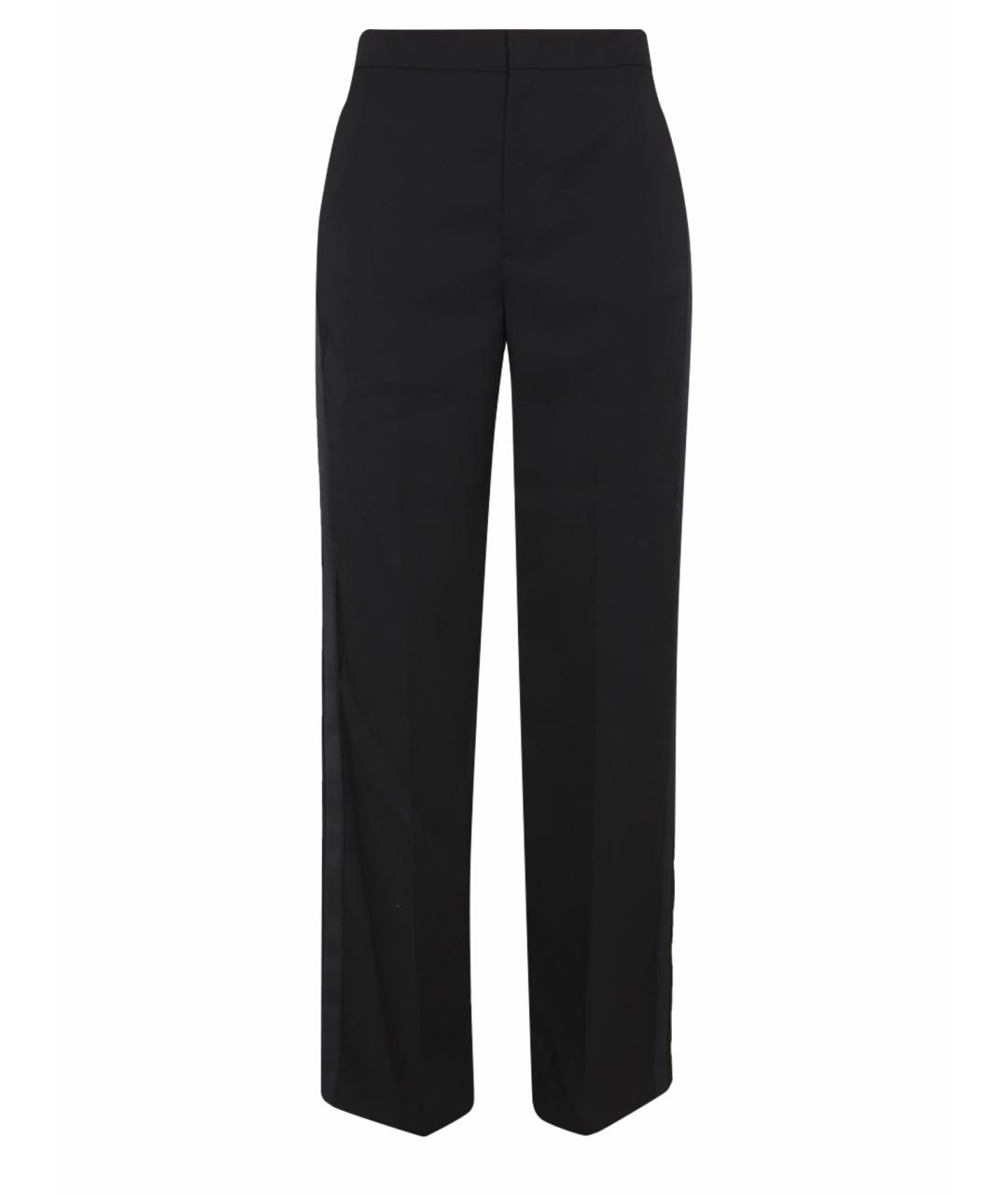 ISABEL MARANT Черные шерстяные прямые брюки, фото 1
