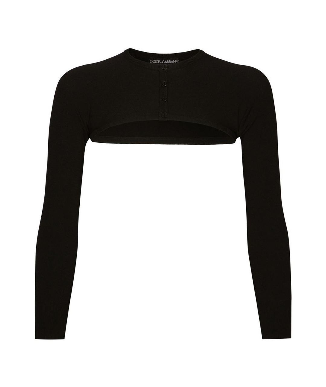DOLCE&GABBANA Черный вискозный джемпер / свитер, фото 1