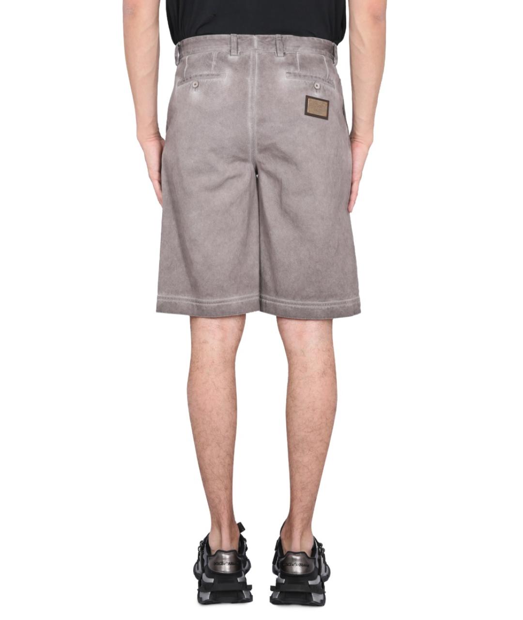 DOLCE&GABBANA Серые хлопковые шорты, фото 5