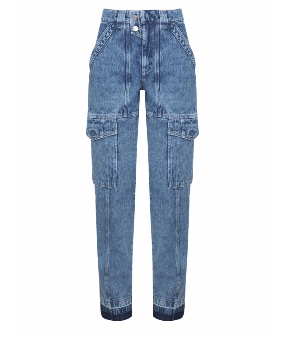 ISABEL MARANT ETOILE Голубые хлопковые прямые джинсы, фото 1