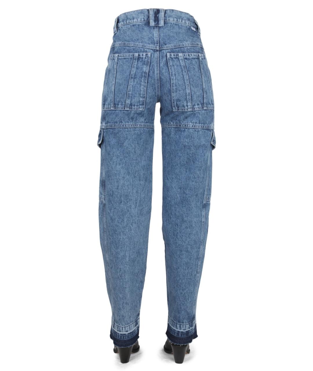 ISABEL MARANT ETOILE Голубые хлопковые прямые джинсы, фото 4