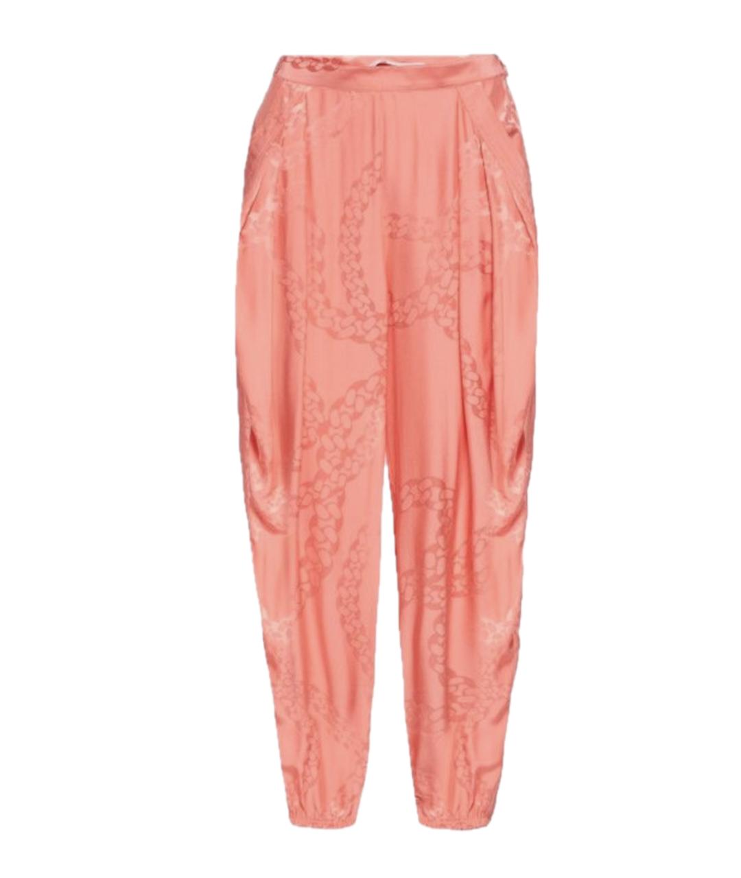 STELLA MCCARTNEY Розовые вискозные прямые брюки, фото 1