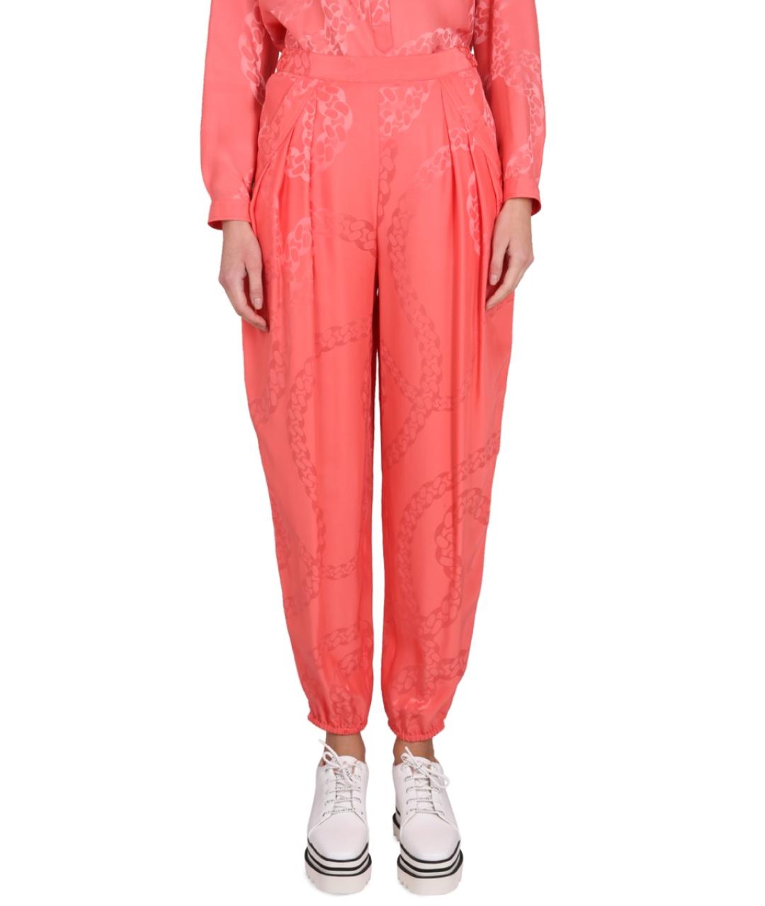 STELLA MCCARTNEY Розовые вискозные прямые брюки, фото 2
