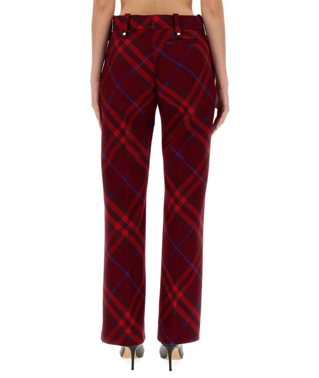 BURBERRY Мульти шерстяные прямые брюки, фото 4