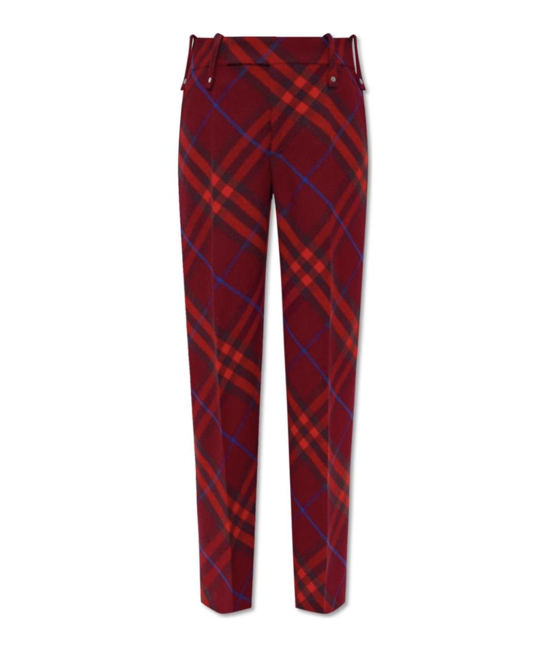 BURBERRY Мульти шерстяные прямые брюки, фото 1