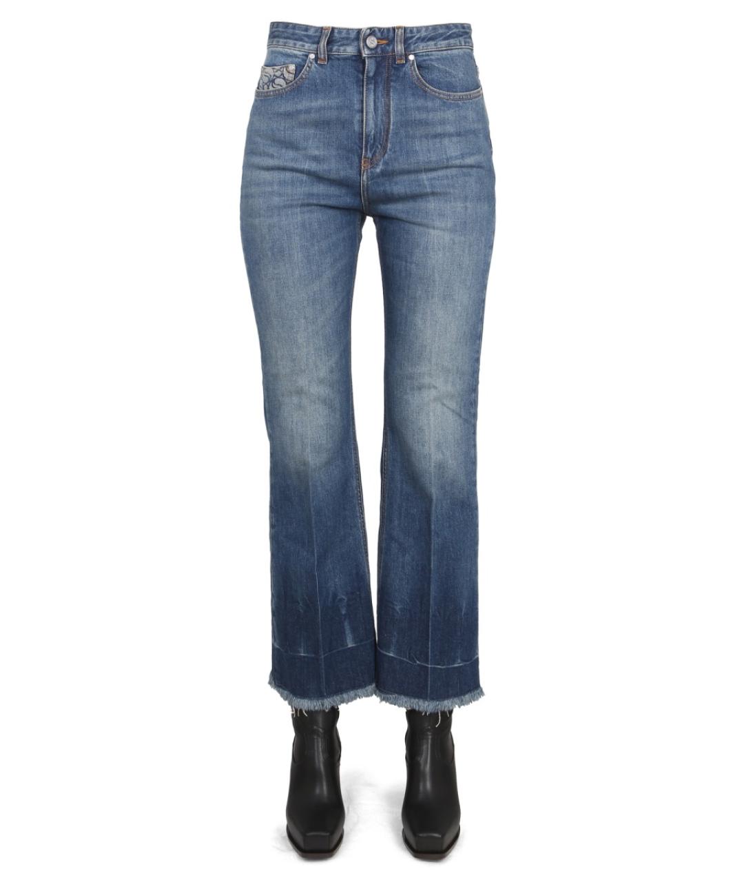 STELLA MCCARTNEY Синие хлопковые прямые джинсы, фото 2