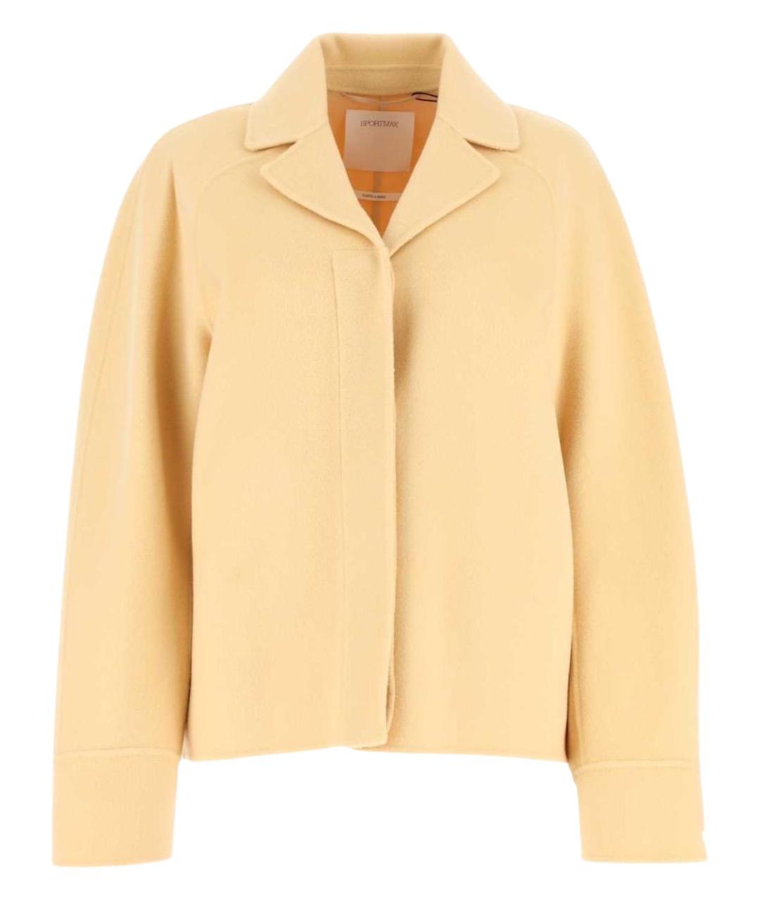 MAX MARA Бежевое шерстяное пальто, фото 1