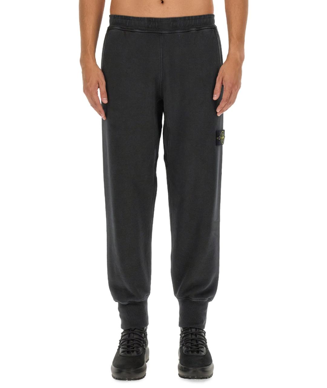 STONE ISLAND Черный хлопковый спортивный костюм, фото 5