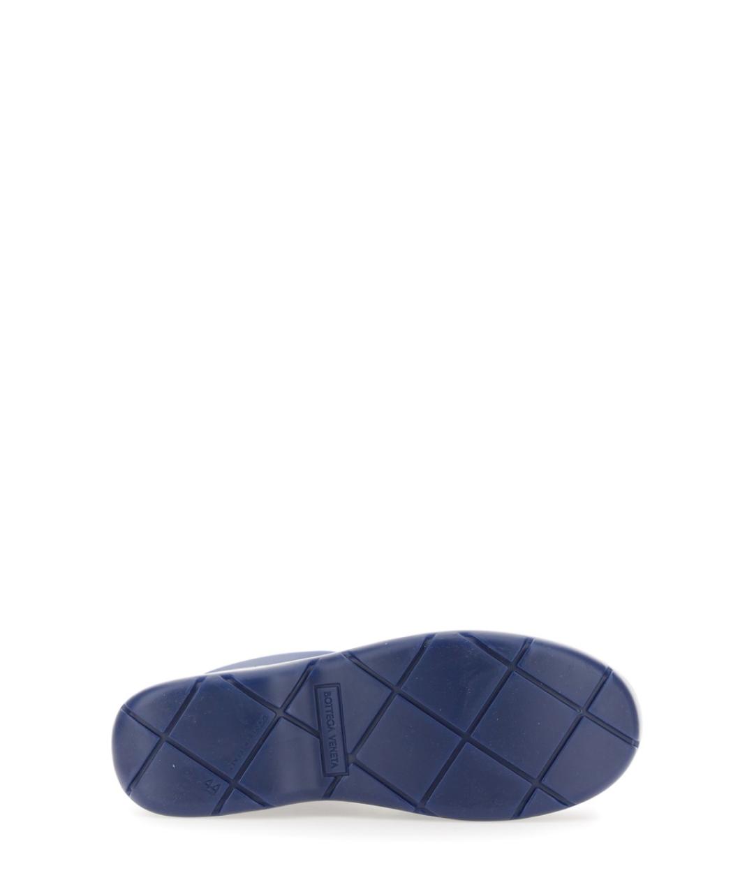 BOTTEGA VENETA Синие синтетические высокие ботинки, фото 4